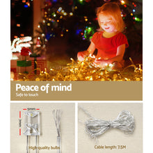 Load image into Gallery viewer, Jingle Jollys 500 LED Solar Powered Christmas Icicle Lights 20M Outdoor Fairy String Party Warm White
