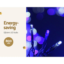 Load image into Gallery viewer, Jingle Jollys 800 LED Christmas Icicle Lights White and Blue
