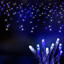 Load image into Gallery viewer, Jingle Jollys 800 LED Christmas Icicle Lights White and Blue
