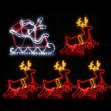 Load image into Gallery viewer, Christmas Waterproof Colourful Motif Lights LED Rope Reindeer
