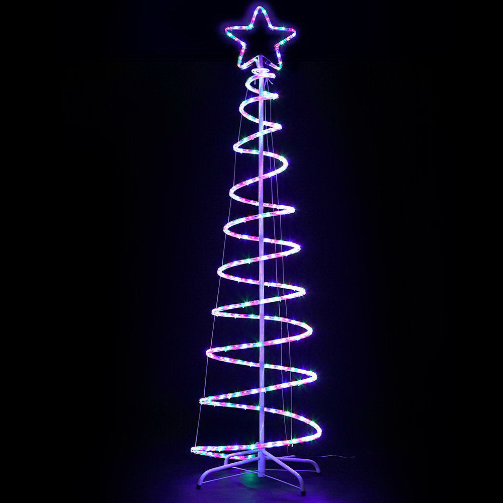 1.88M Waterproof Colourful Jingle Jollys Christmas Tree  LED Motif Light