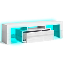 Load image into Gallery viewer, 190cm Wooden RGB LED Lights TV Cabinet Entertainment Unit
