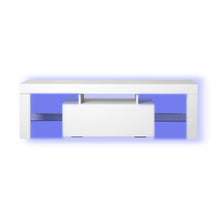 Load image into Gallery viewer, 130cm Wooden RGB LED Lights TV Cabinet Entertainment Unit

