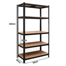 Load image into Gallery viewer, Durable Steel Warehouse Shelving Rack - 180cm x 90cm x 40cm
