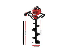 Load image into Gallery viewer, 92CC Petrol Post Hole Digger Drill Borer Fence Extension Auger Bits
