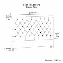 Load image into Gallery viewer, Bed Head Queen Size French Provincial Headboard Upholsterd Fabric Charcoal
