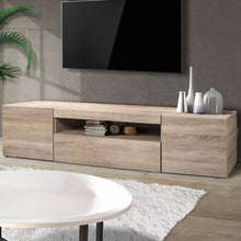 Load image into Gallery viewer, 200cm Wooden RGB LED Lights TV Cabinet Entertainment Unit
